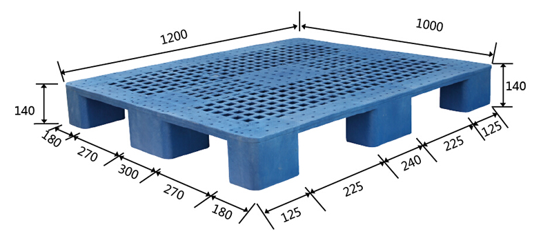 1210九腳網(wǎng)眼塑料托盤